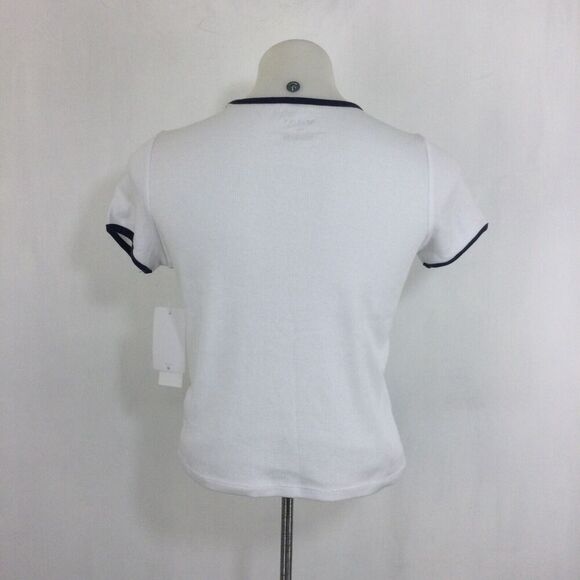 Roxy Americana Stars and Stripes Short Sleeve T-Shirt Top Bright White XS NWT - Picture 3 of 7